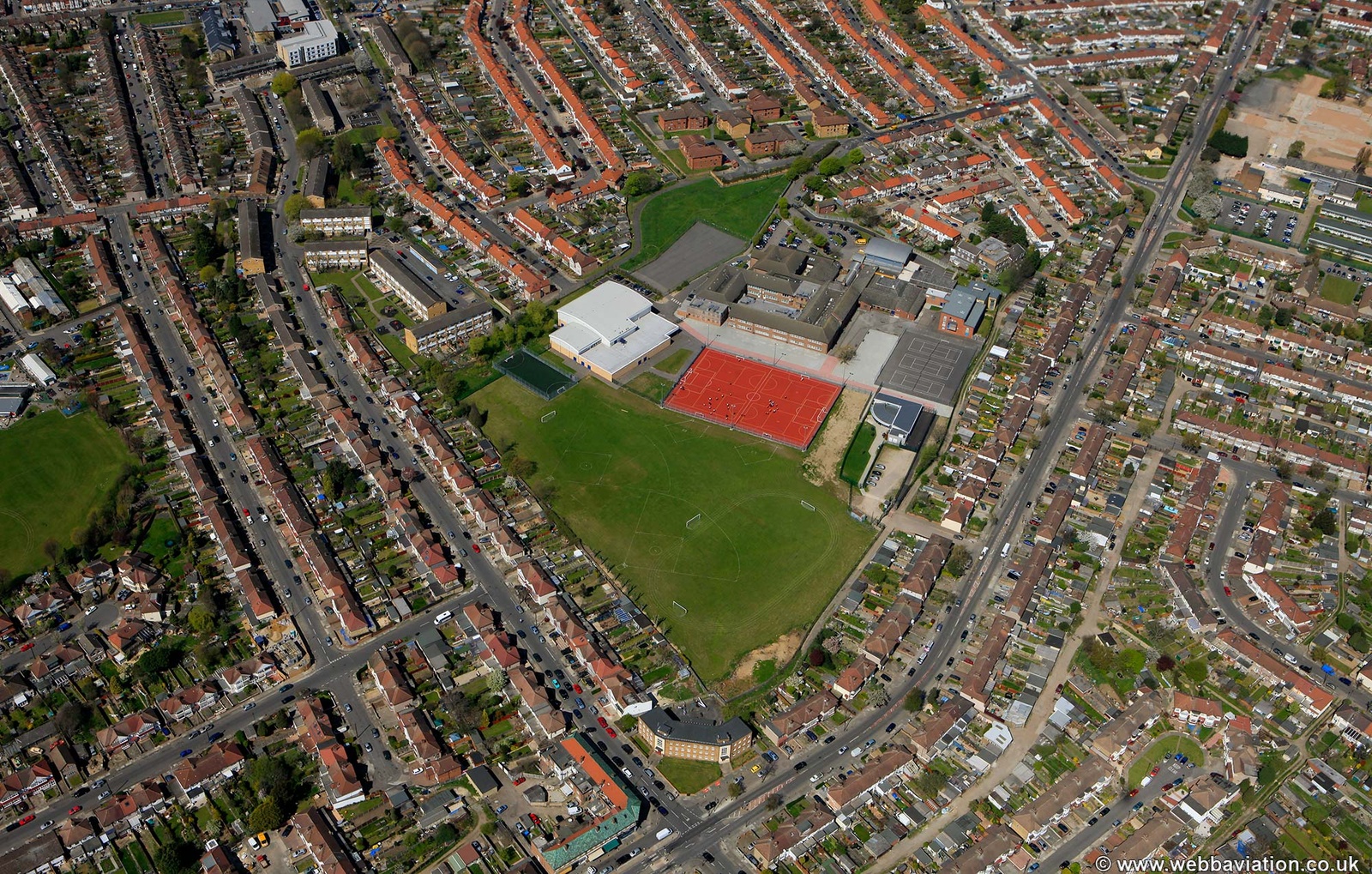 Nightingale Academy, AIM North London Academy and Delta Primary School  from the air