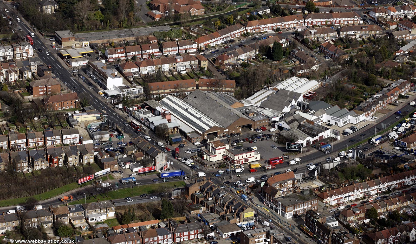  Palmers Green Bus Garage from the air