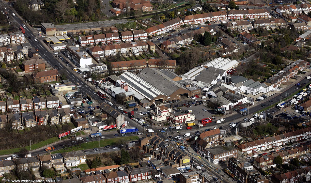  Palmers Green Bus Garage from the air