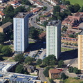 Ponders End flats, Alma Estate,  Enfield  from the air