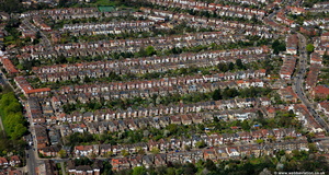 London Suburbia  from the air