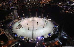 The O2 Arena / Millennium Dome from the air