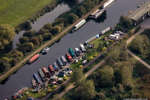Canal Boats on the River Lee  London from the air
