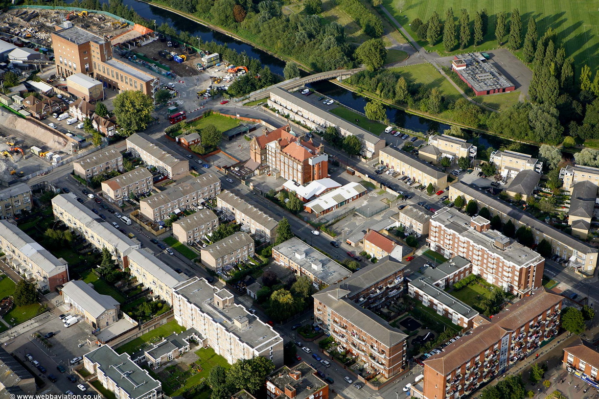 Clapton Hackney London  from the air