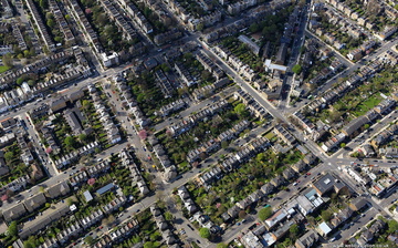 De Beauvoir Town Hackney London  from the air