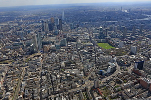 Shoreditch  London EC2A from the air
