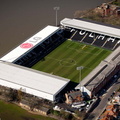 Craven Cottage football stadium Fulham, London from the air