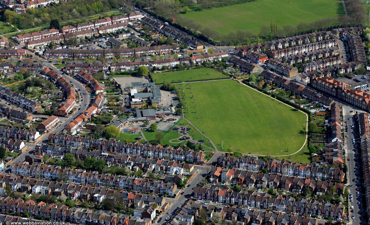  Belmont Junior School London from the air