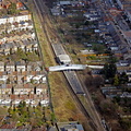 Bowes Park railway station London from the air