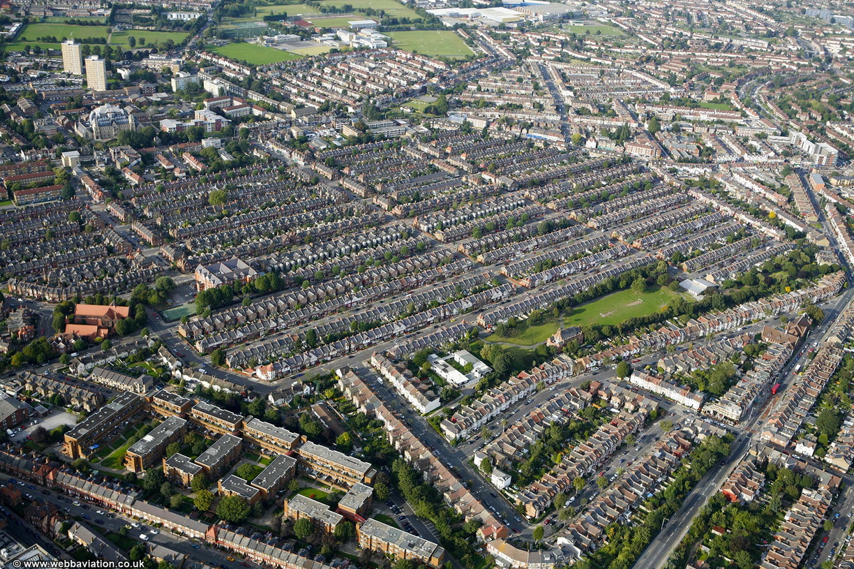 Noel Park,Wood Green London from the air