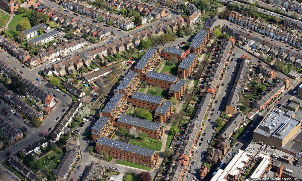 The Sandlings Estate Wood Green , London from the air