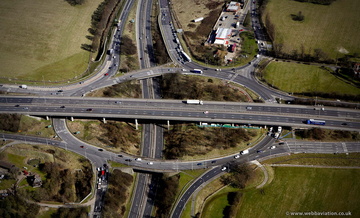 Brook Street Interchange of the M25 Motorway London  aerial photo  