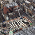  Farringdon Station Eastern ticket hall Crossrail works  from the air