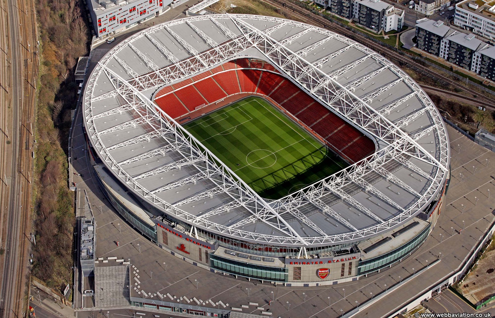  Emirates Stadium  London from the air