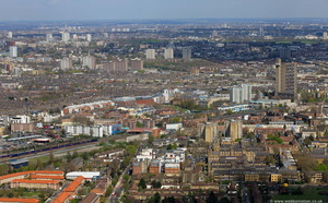 North Kensington London from the air