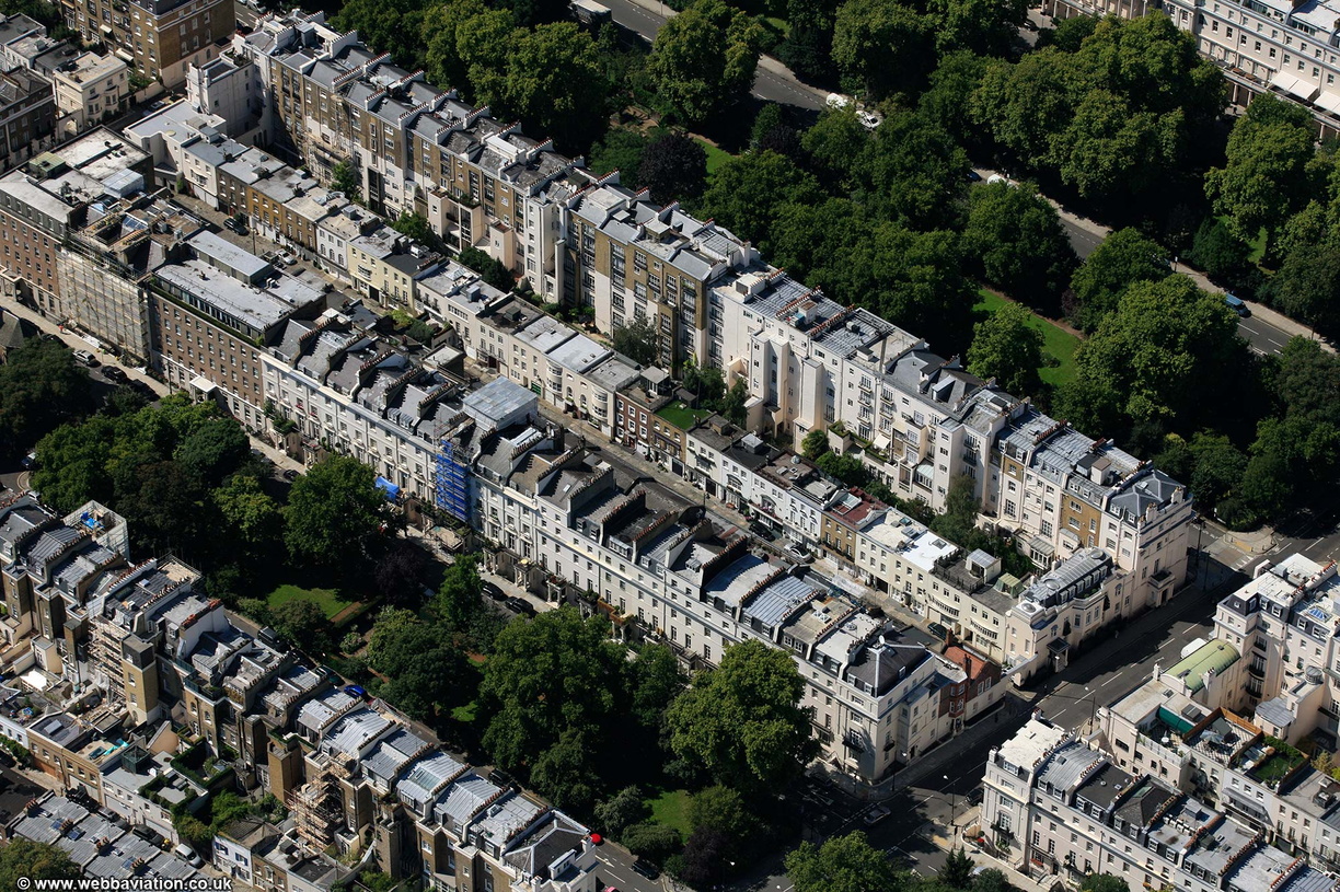 Chester Square Belgravia  London from the air