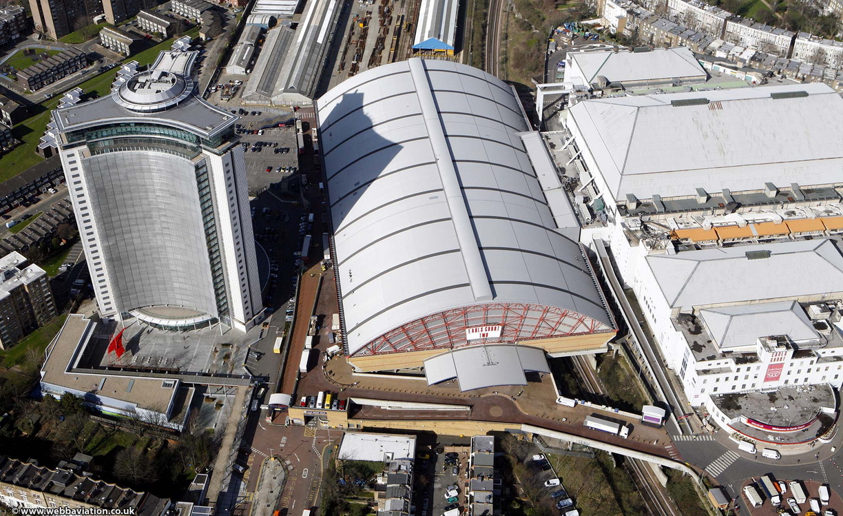 Earls Court Two  Exhibition Centre  London from the air