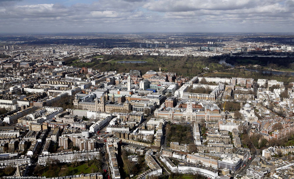 South Kensington  London from the air