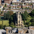 St Luke's Church Chelsea London from the air