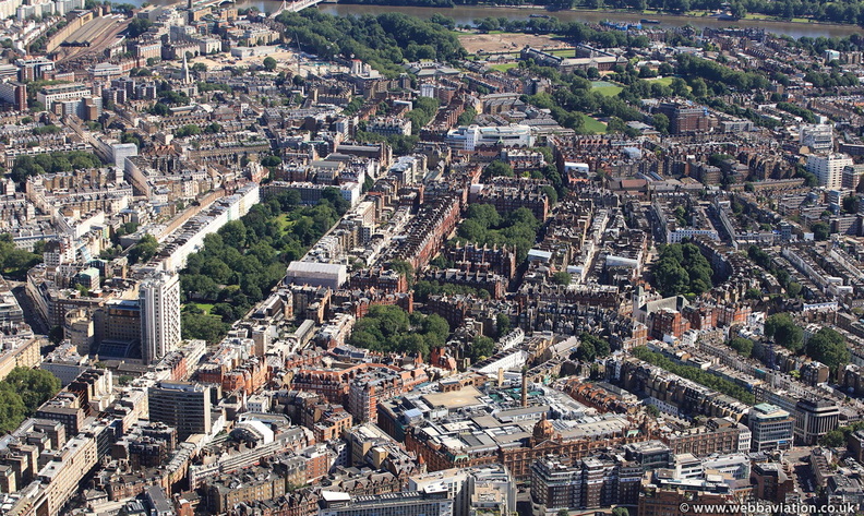 Knightsbridge  from the air