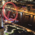 London Eye at night from the air