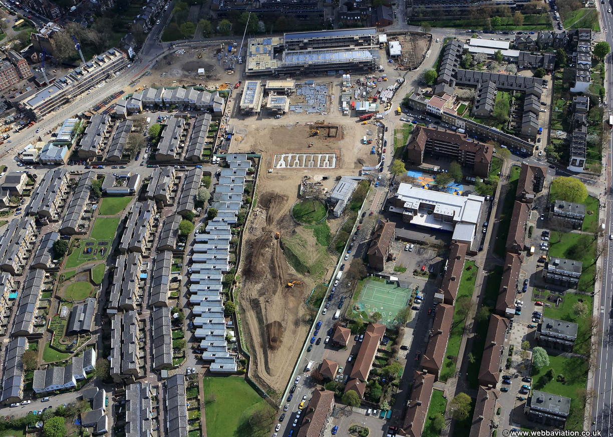 the Oval Quarter from the air