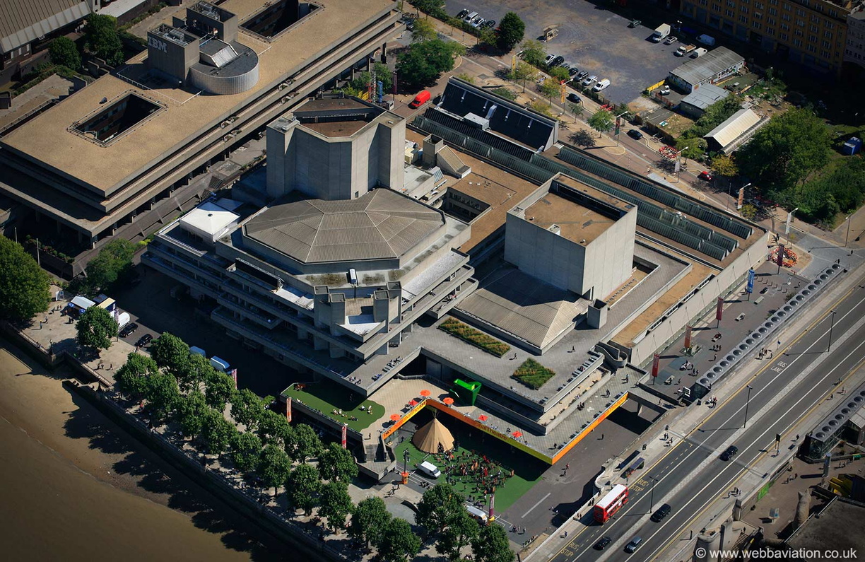 the National Theatre London  from the air