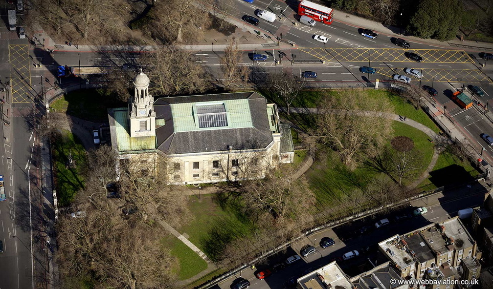 St Mark's Church Lambeth  London  from the air