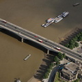 Waterloo Bridge London UK  from the air