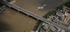 Waterloo Bridge London UK  from the air