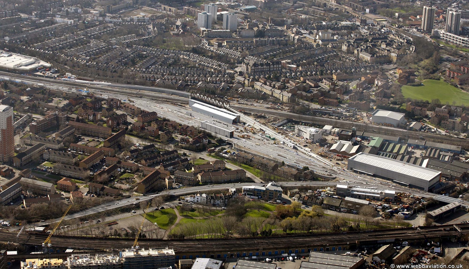 New Cross Gate TMD from the air