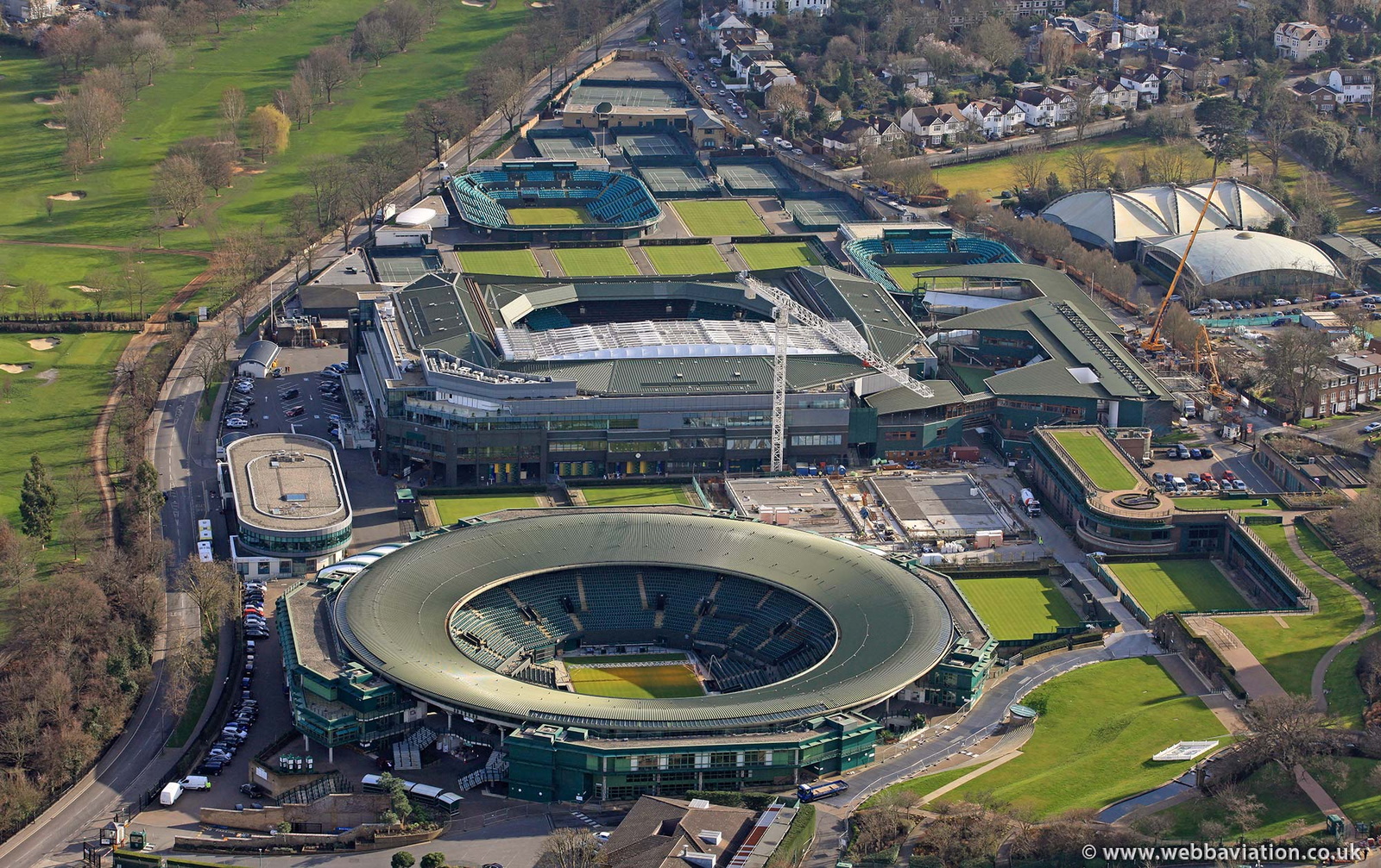 All England Lawn Tennis-Croquet Club Wimbledon from the air