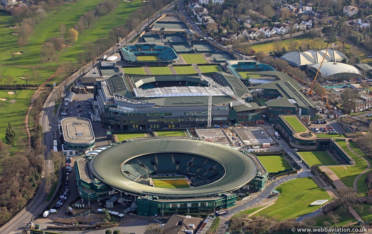 All England Lawn Tennis-Croquet Club Wimbledon from the air | aerial  photographs of Great Britain by Jonathan . Webb