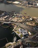 Emirates Air Line  cable car London from the air