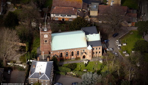 St Mary's Church, South Woodford, London  from the air