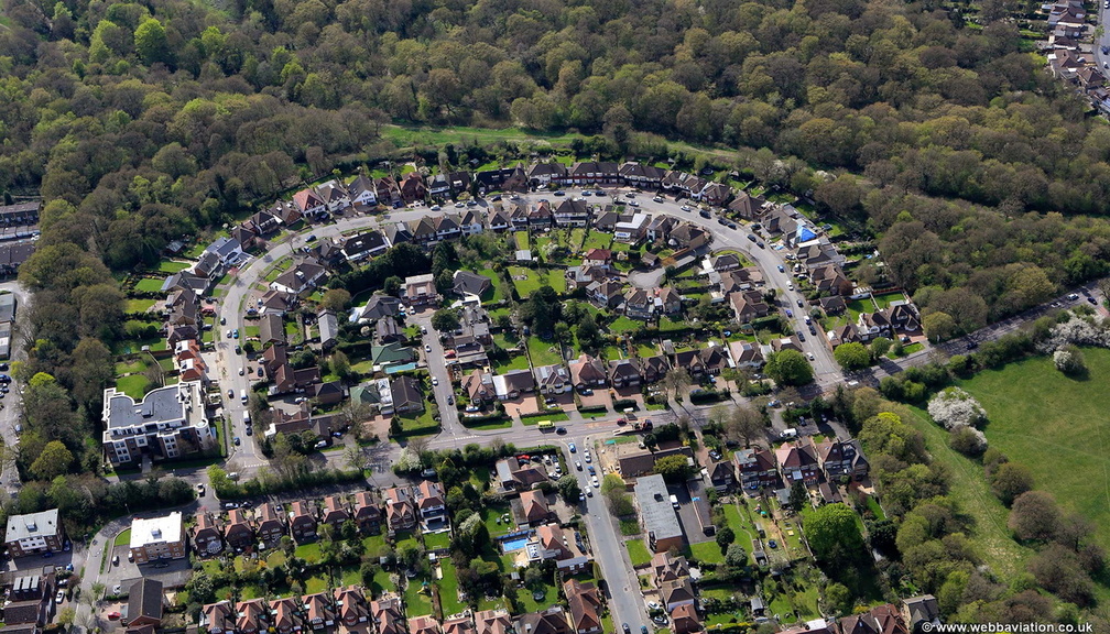 Whitenhall Road  Woodford Green,Redbridge,   from the air