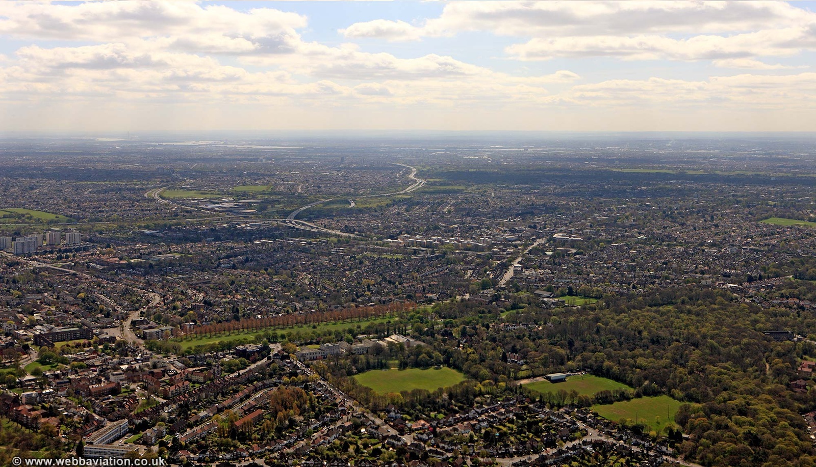 Woodford Green,Redbridge  from the air