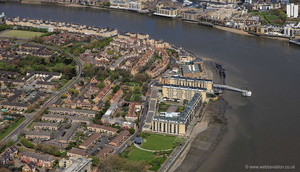 Cuckold's Point Rotherhithe London from the air
