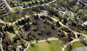 Dulwich Park London from the air