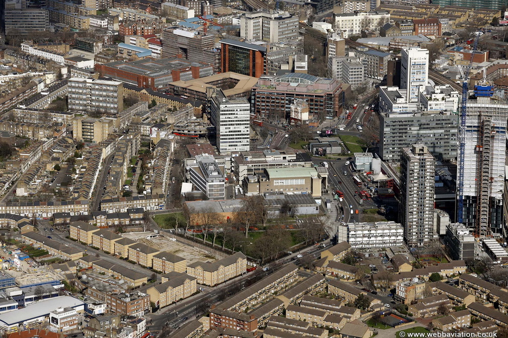 The Elephant and Castle from the air