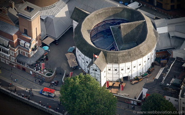 Globe Theatre London England UK aerial photograph 