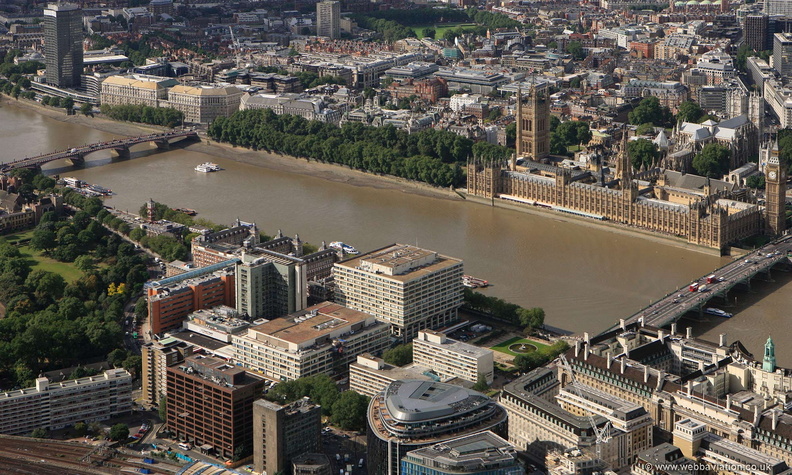 St Thomas' Hospital London UK  from the air