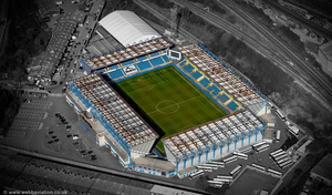 The Den football stadium from the air
