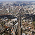 railway running through Bermondsey London  from the air