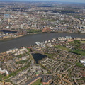 Rotherhithe London England UK from the air