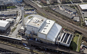  SELCHP South East London Combined Heat and PowerStation incineration plant in South Bermondsey Southwark London from the air