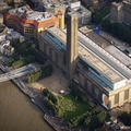 Tate Modern  art gallery  London England UK aerial photograph 