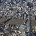  River Thames showing the north bank and  the Shard from the air