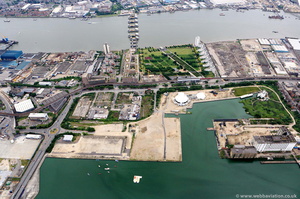 Pontoon Dock & Silvertown Quaysfrom the air