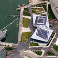 The Crystal  building,  Royal Victoria Dock from the air